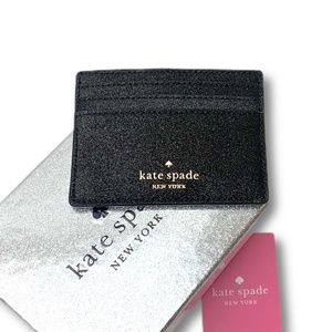Kate Spade Glitter Cardholder Black